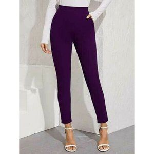 SHEIN Purple Crop Skinny Pants Large